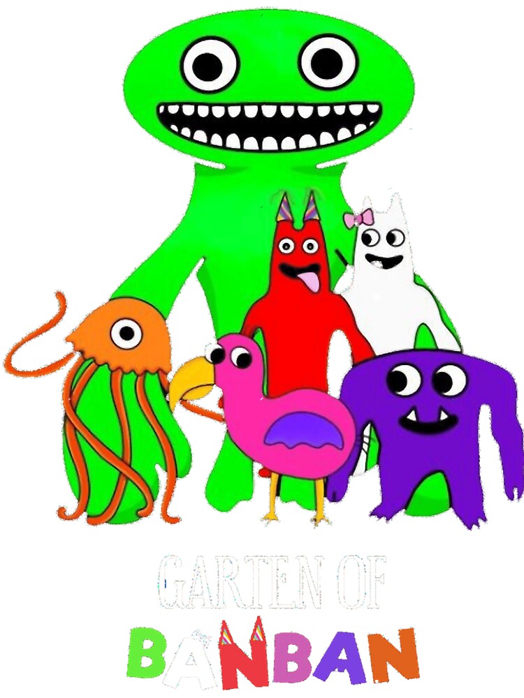 Garten Of Banban Group Characters Active 1 Throw Pillow - Image 2