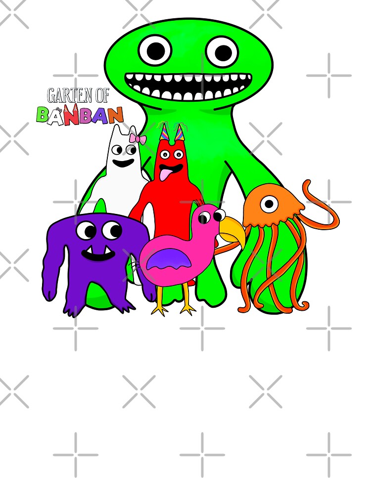 Garten Of Banban All Characters Throw Pillow - Image 2