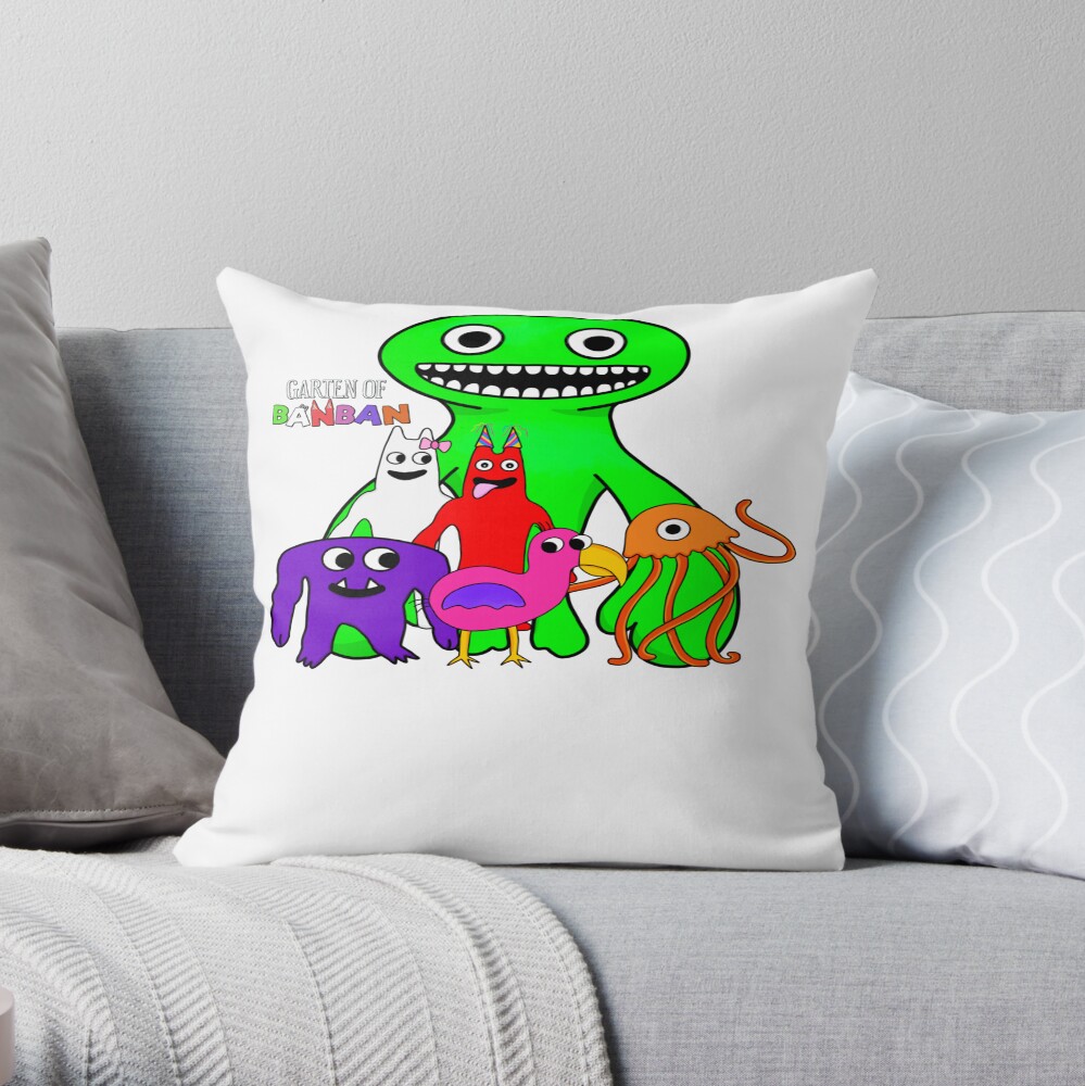 Garten Of Banban All Characters Throw Pillow